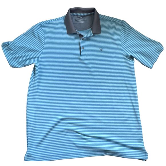 Men's Southern Shirt Collard Shirt Blue Stripes size Medium - Picture 1 of 5